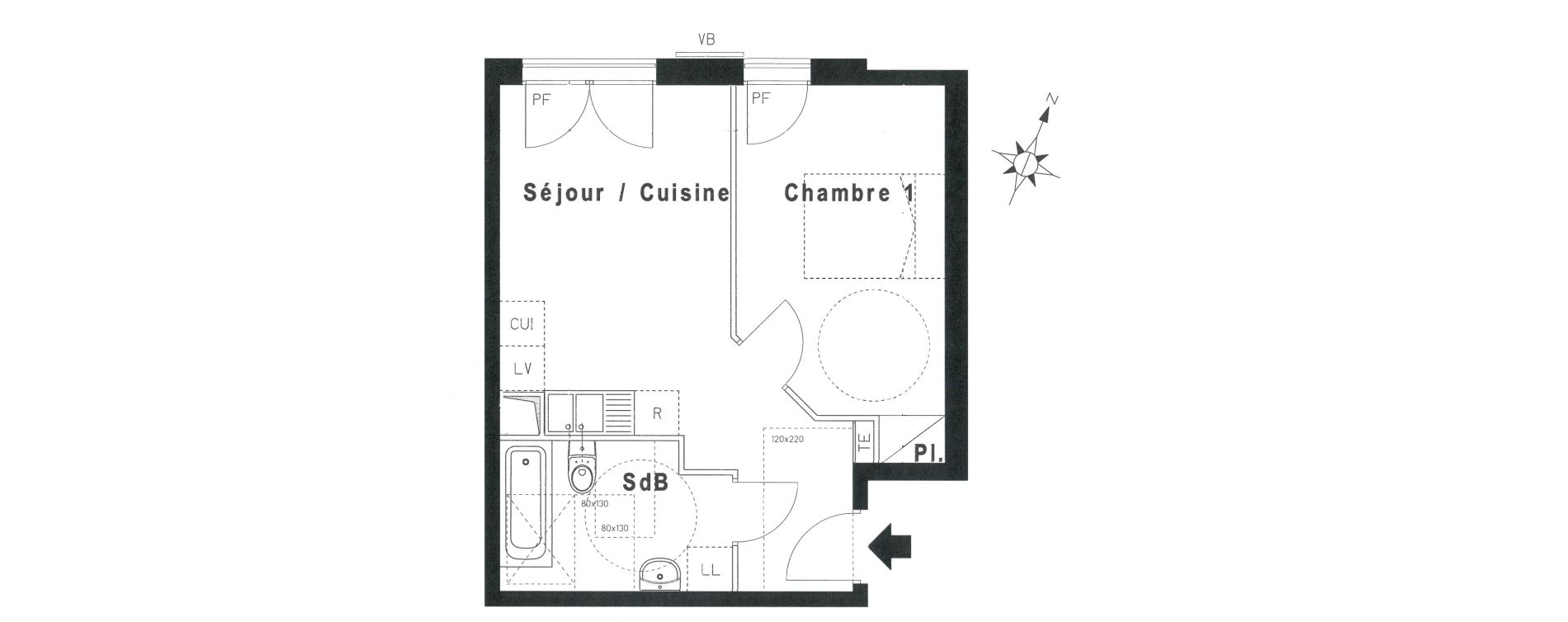 Appartement T2 de 37,39 m2 &agrave; Beaumont-Sur-Oise Centre