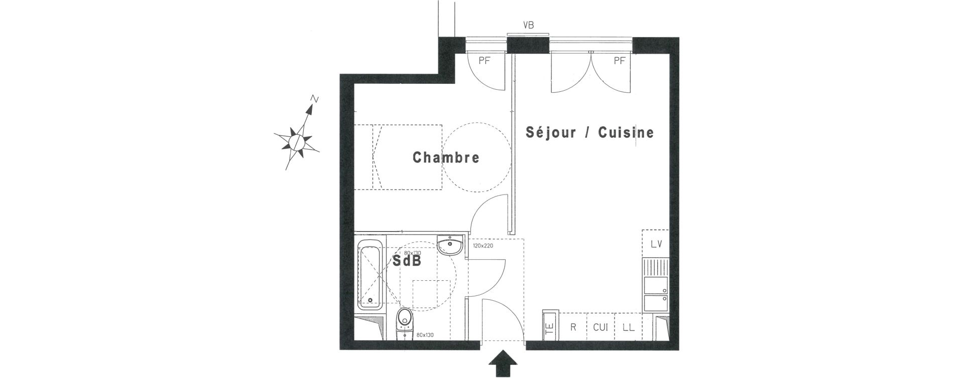 Appartement T2 de 40,02 m2 &agrave; Beaumont-Sur-Oise Centre