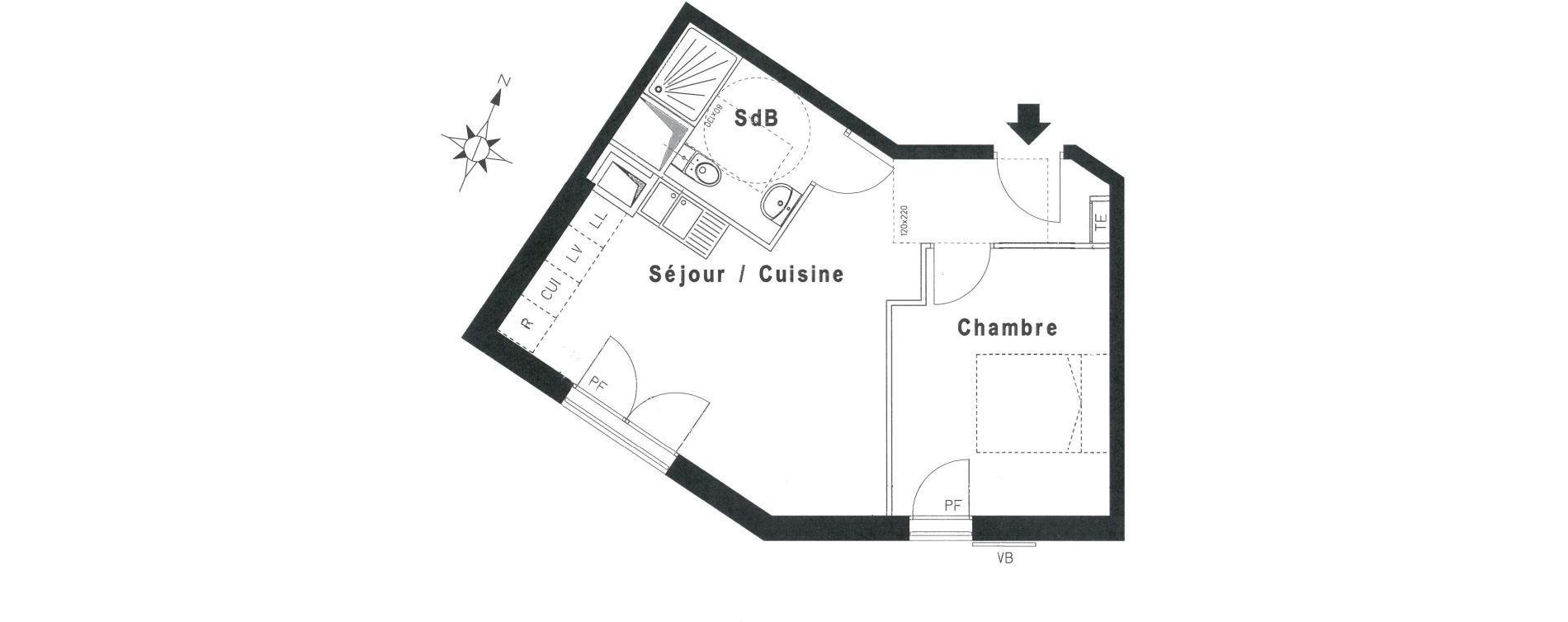 Appartement T2 de 39,21 m2 &agrave; Beaumont-Sur-Oise Centre