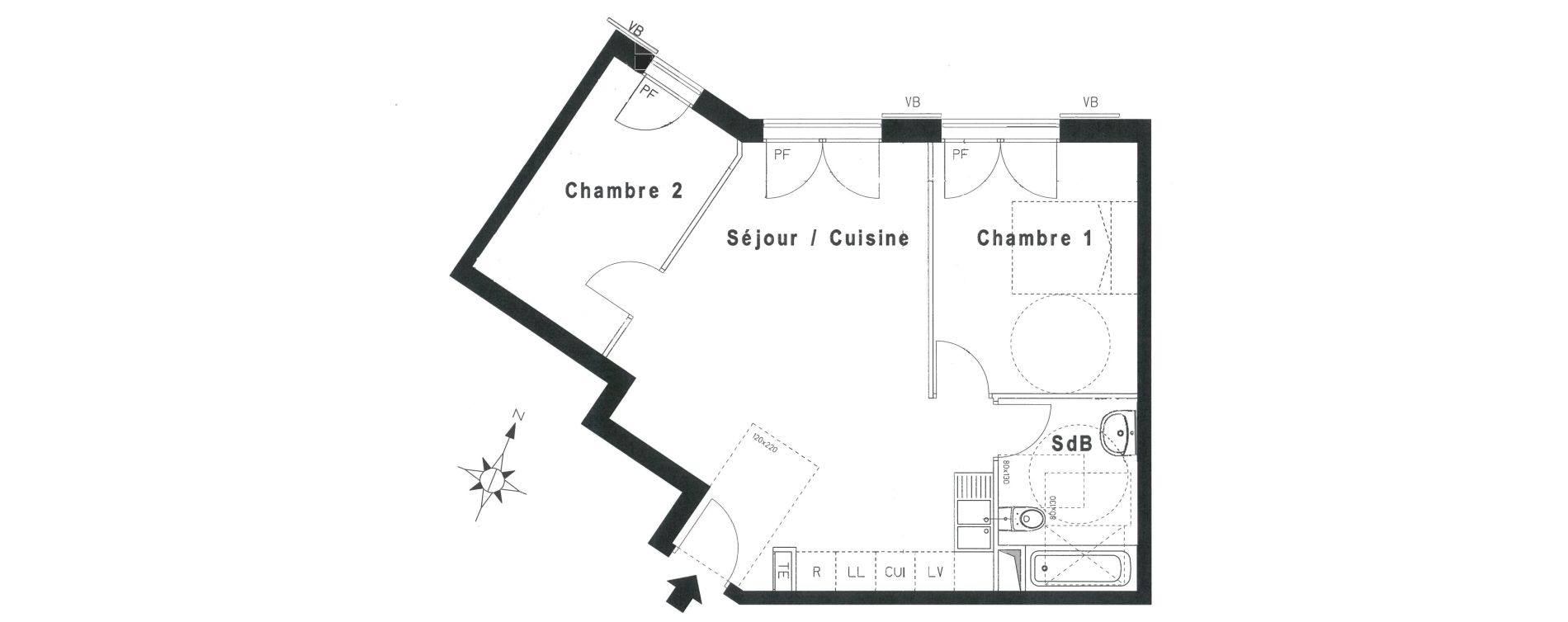 Appartement T3 de 56,16 m2 &agrave; Beaumont-Sur-Oise Centre