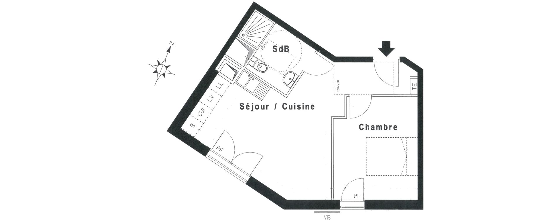 Appartement T2 de 39,21 m2 &agrave; Beaumont-Sur-Oise Centre