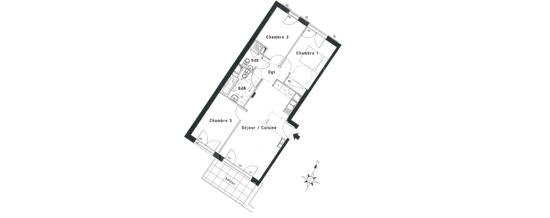 Appartement T4 de 71,62 m2 &agrave; Beaumont-Sur-Oise Centre