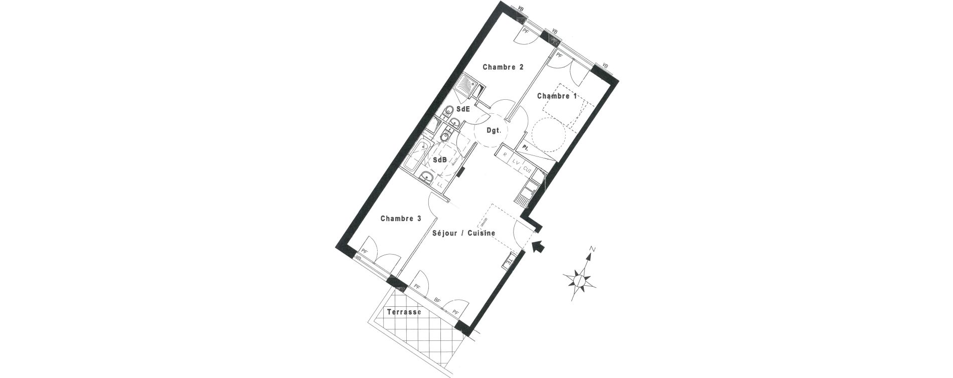 Appartement T4 de 71,62 m2 &agrave; Beaumont-Sur-Oise Centre