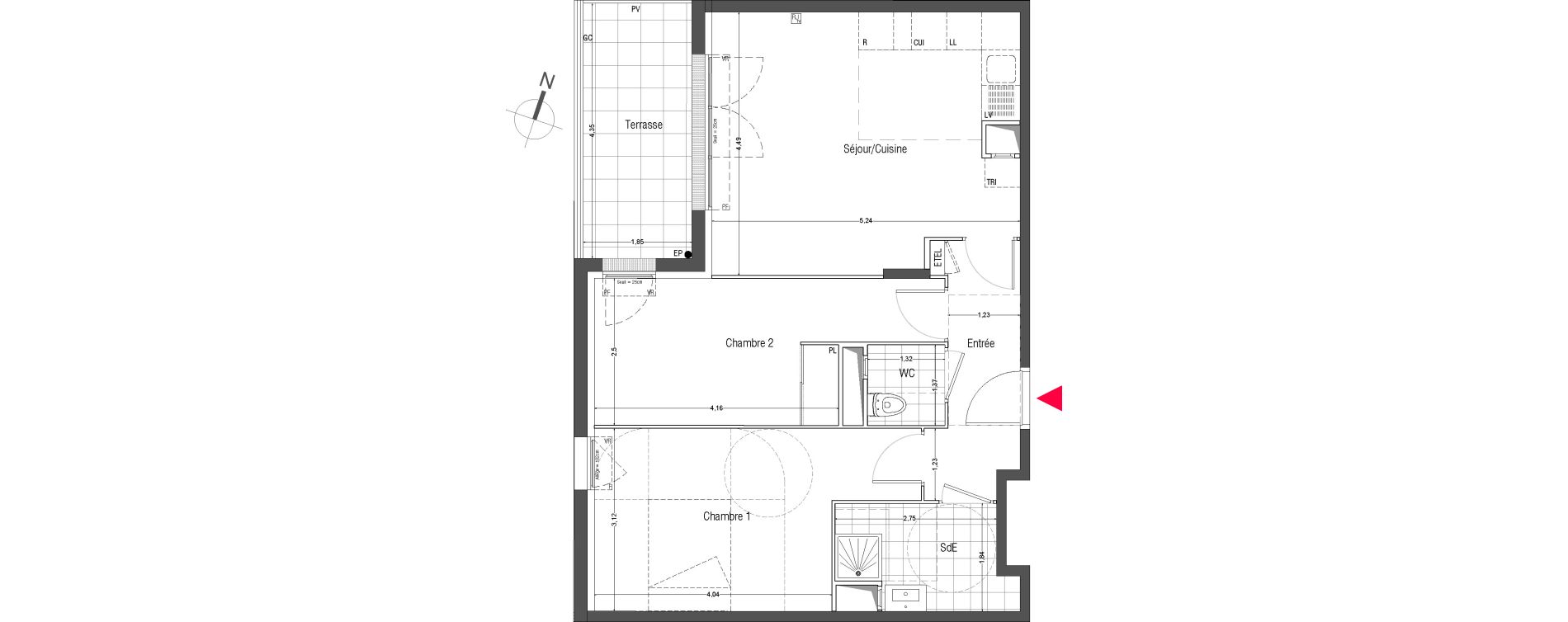 Appartement T3 de 61,22 m2 &agrave; Bessancourt Bessancourt les meuniers