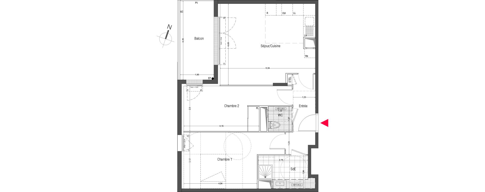 Appartement T3 de 61,22 m2 &agrave; Bessancourt Bessancourt les meuniers