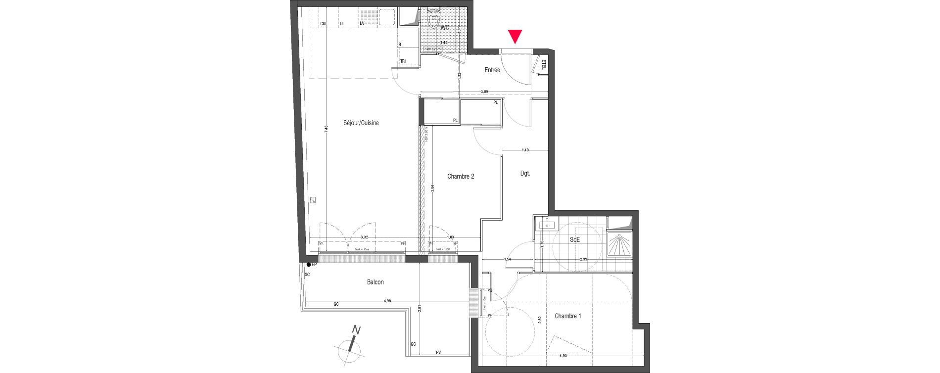 Appartement T3 de 68,34 m2 &agrave; Bessancourt Bessancourt les meuniers