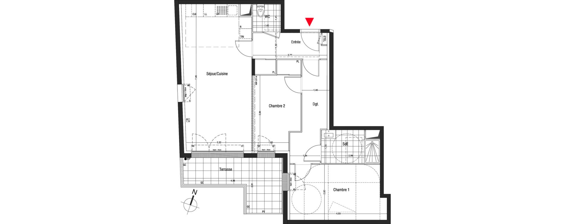 Appartement T3 de 67,73 m2 &agrave; Bessancourt Bessancourt les meuniers