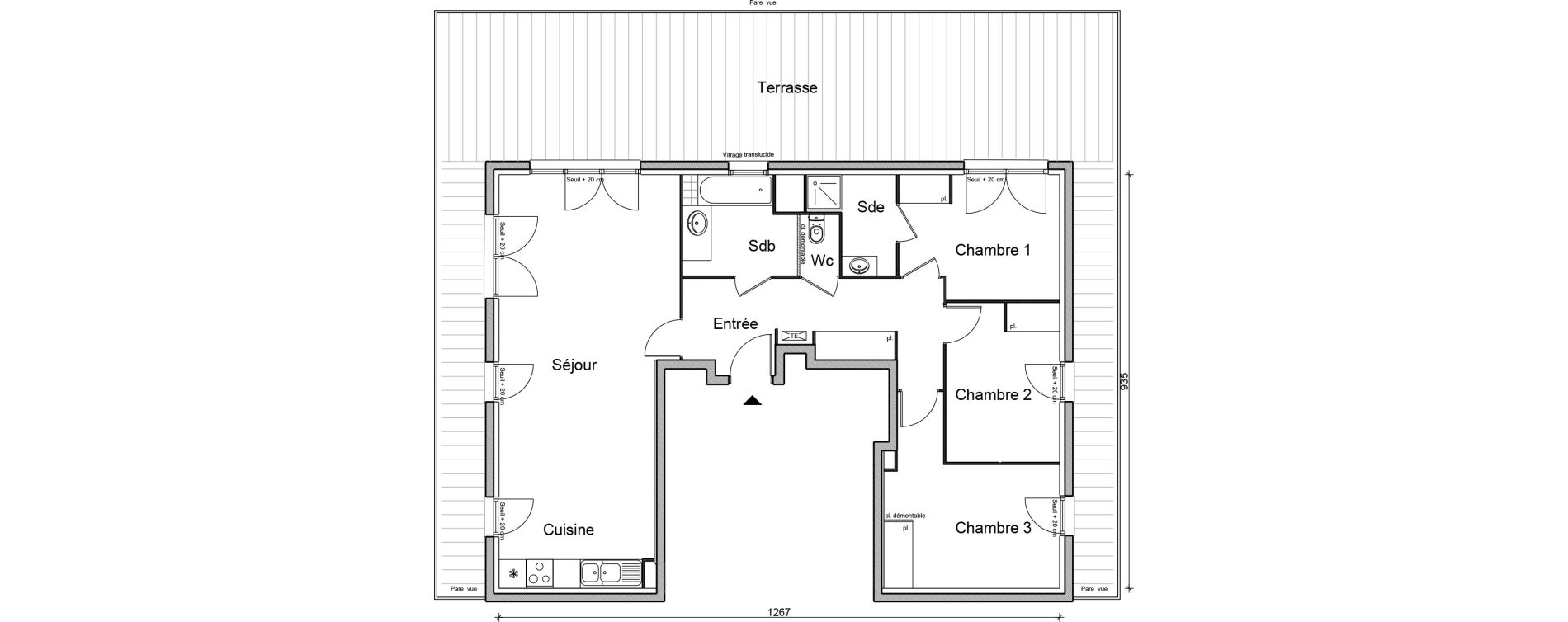 Appartement T4 de 88,70 m2 &agrave; Bezons Vaillant - couturier