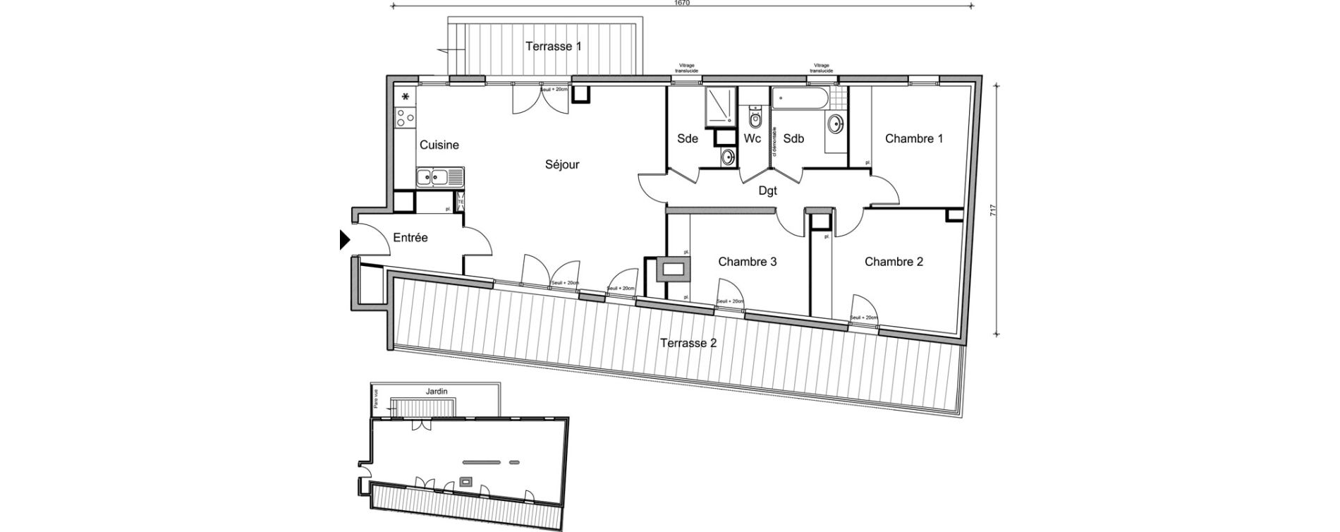 Appartement T4 de 98,60 m2 &agrave; Bezons Vaillant - couturier