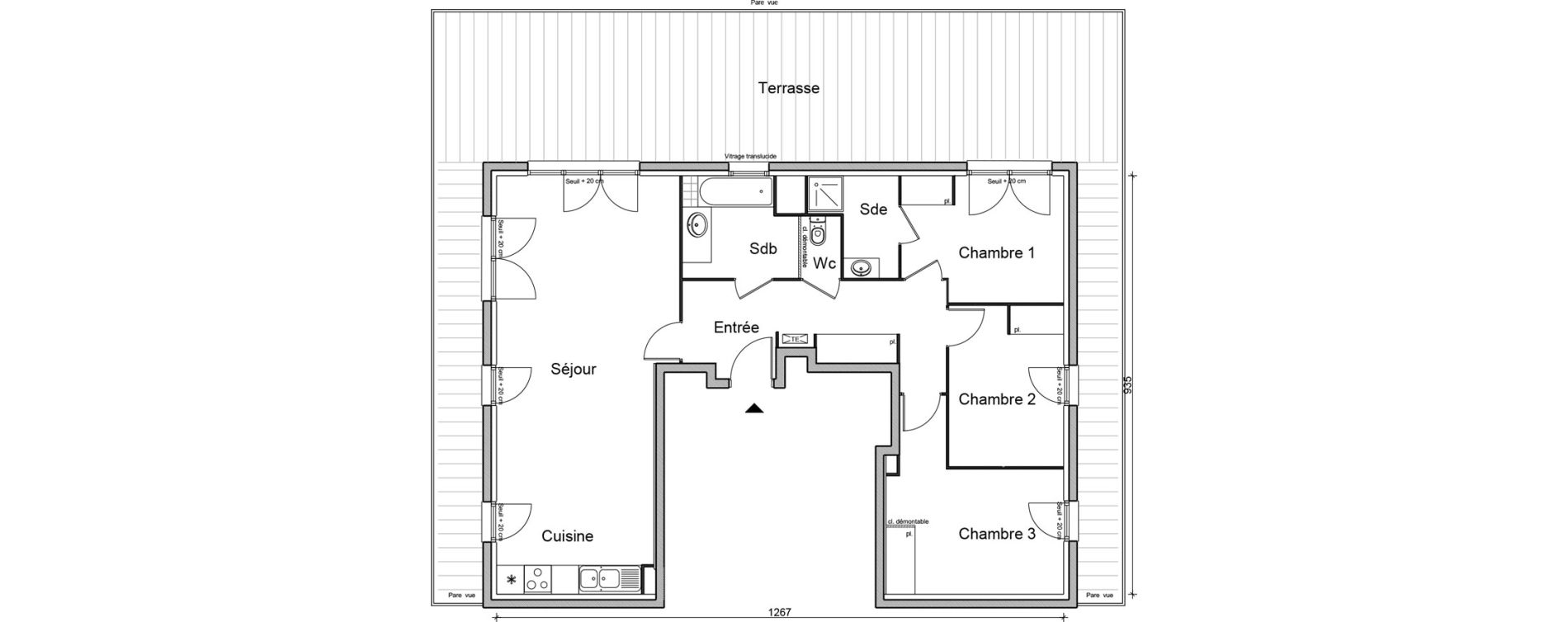 Appartement T4 de 88,70 m2 &agrave; Bezons Vaillant - couturier