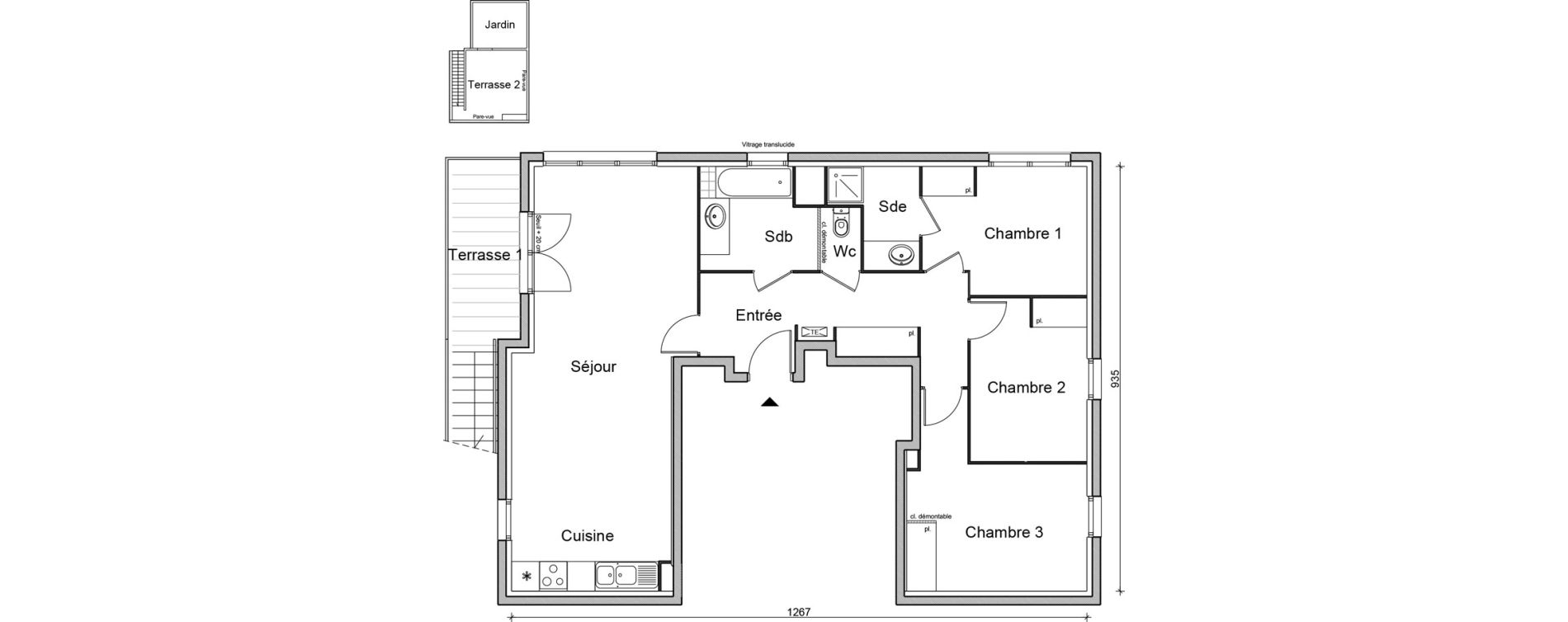 Appartement T4 de 86,60 m2 &agrave; Bezons Vaillant - couturier