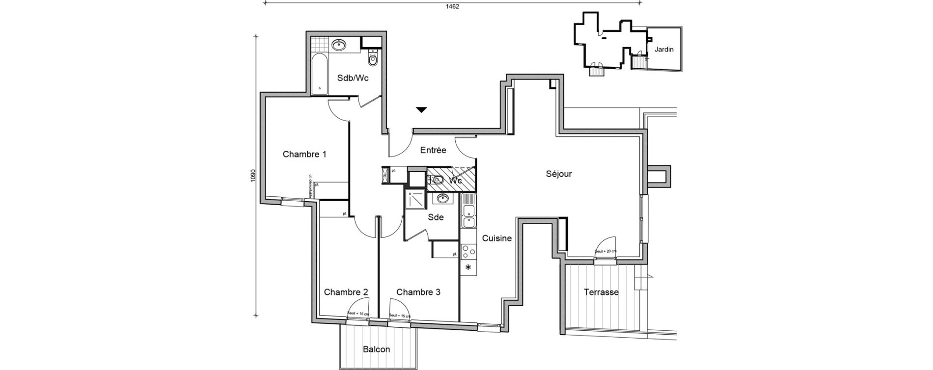 Appartement T4 de 93,70 m2 &agrave; Bezons Vaillant - couturier
