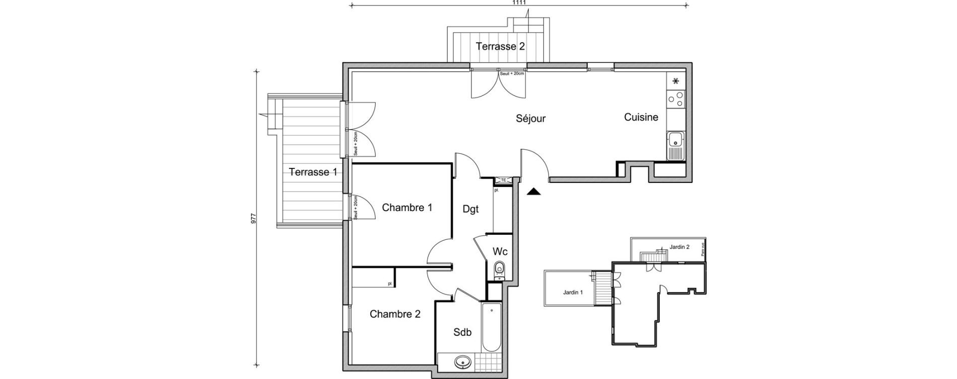 Appartement T3 de 69,40 m2 &agrave; Bezons Vaillant - couturier