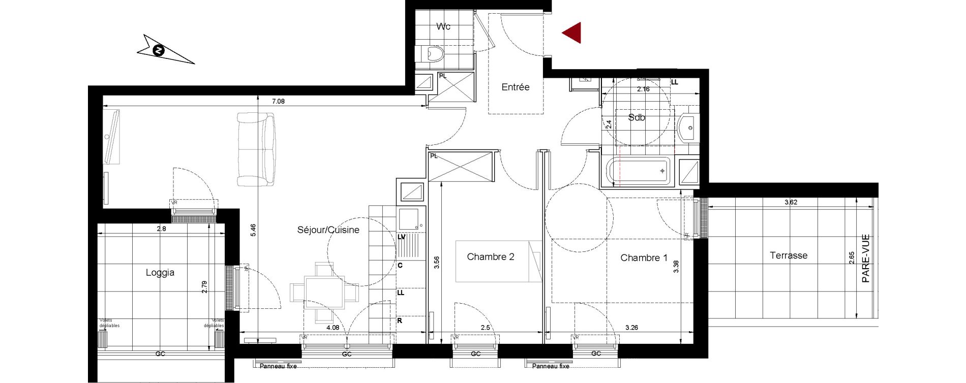Appartement T3 de 66,32 m2 &agrave; Bezons Bords de seine