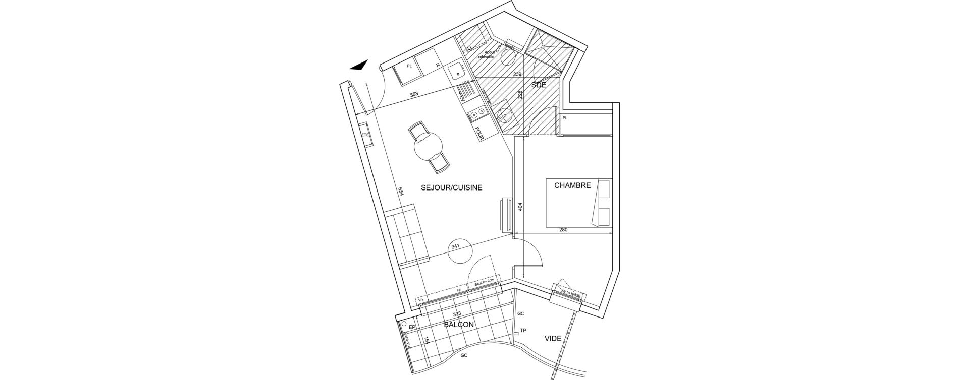 Appartement T2 meubl&eacute; de 44,36 m2 &agrave; Bezons Agriculture