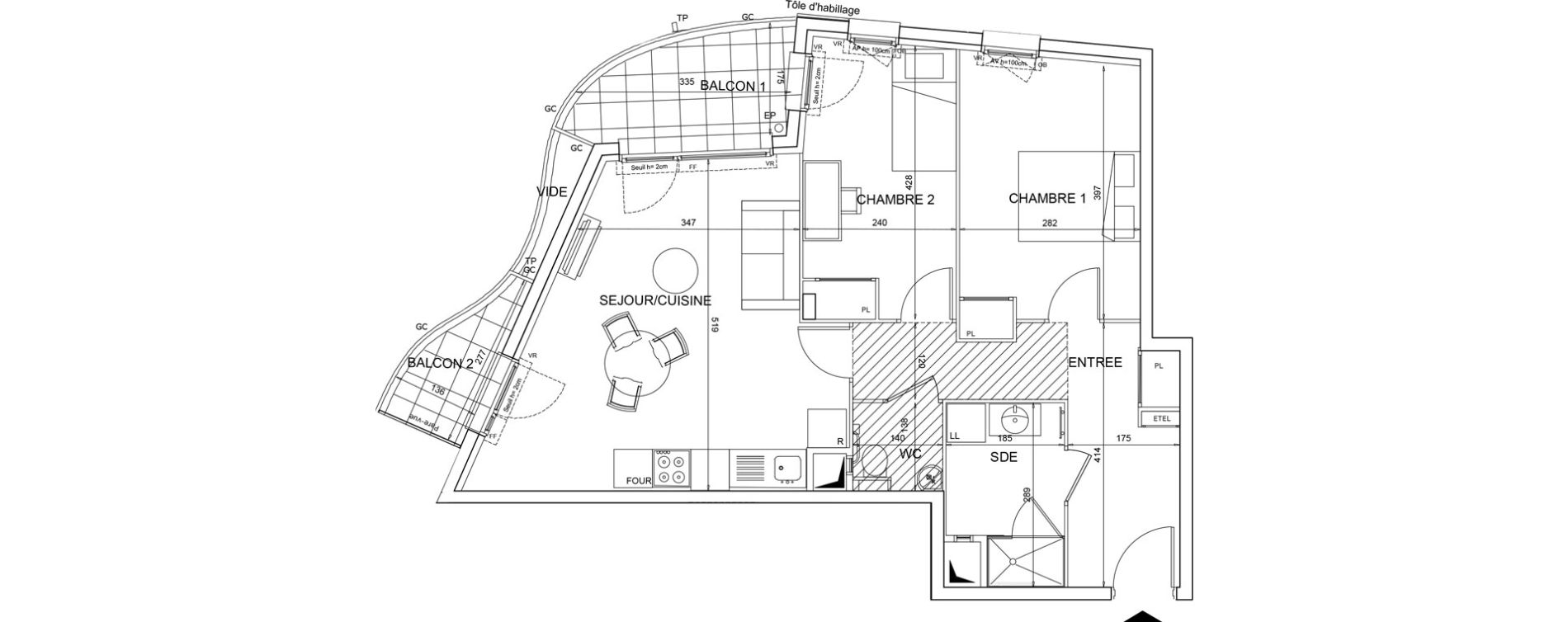 Appartement T3 meubl&eacute; de 62,15 m2 &agrave; Bezons Agriculture