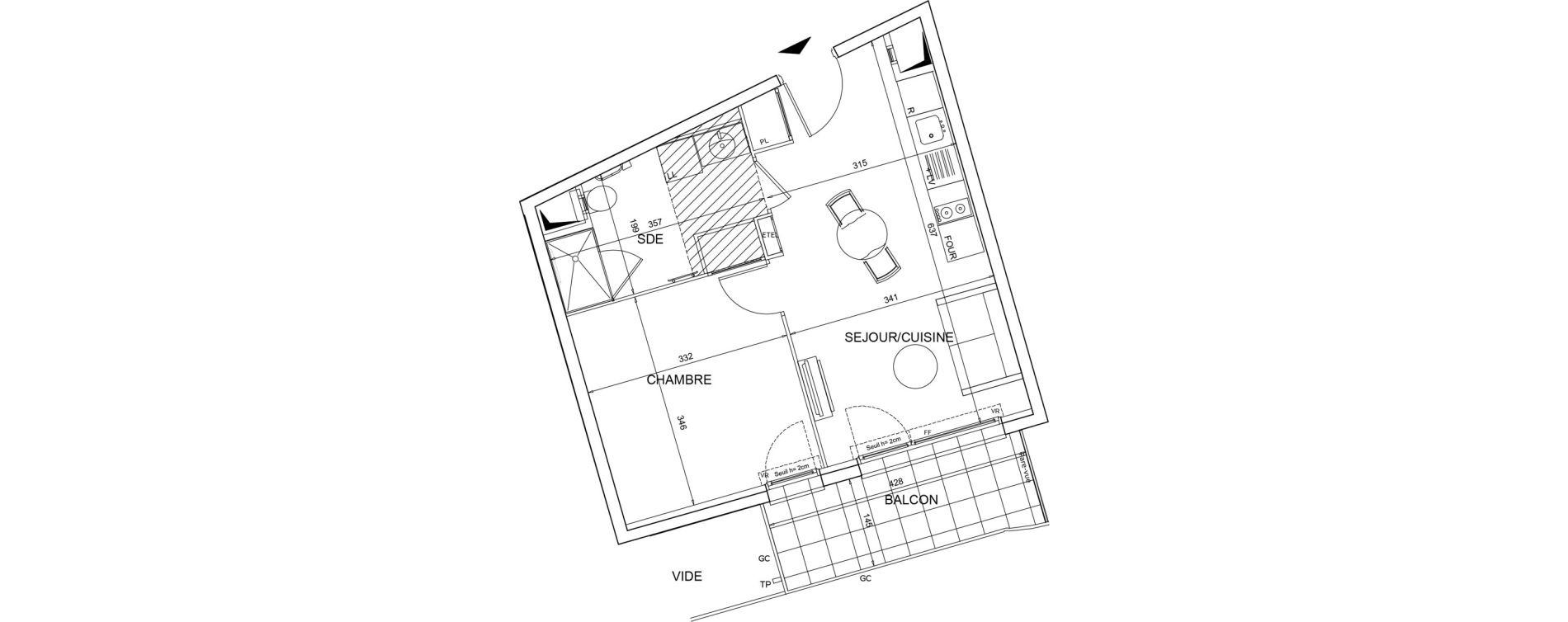 Appartement T2 meubl&eacute; de 37,73 m2 &agrave; Bezons Agriculture