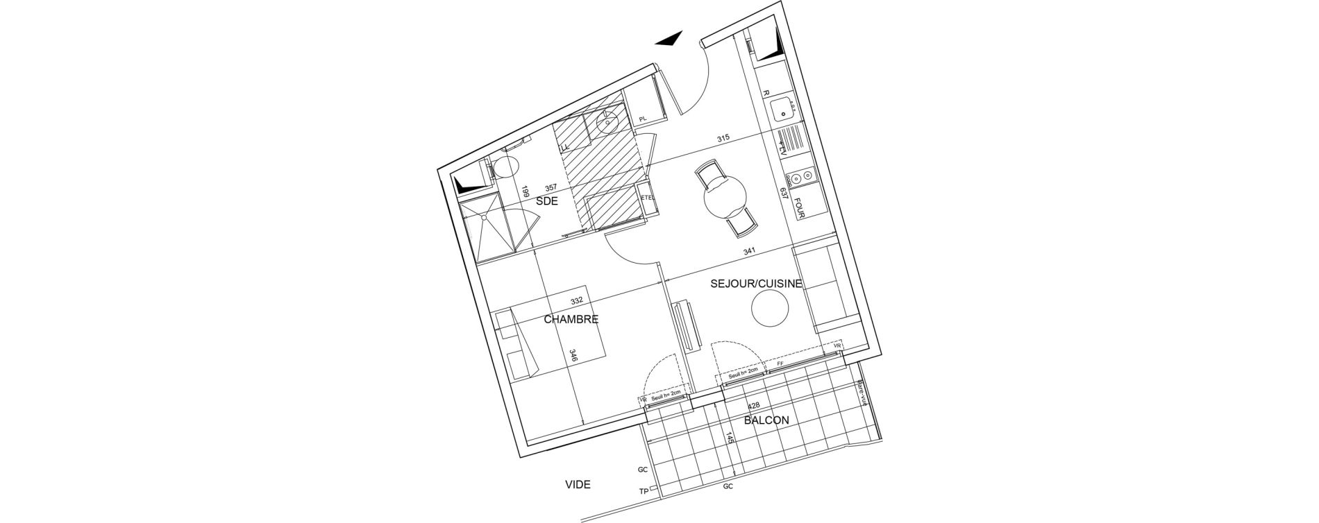Appartement T2 meubl&eacute; de 37,73 m2 &agrave; Bezons Agriculture