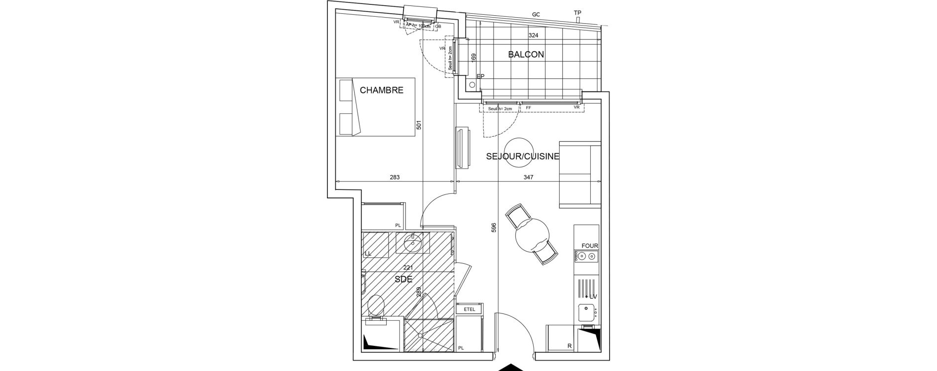 Appartement T2 meubl&eacute; de 39,00 m2 &agrave; Bezons Agriculture