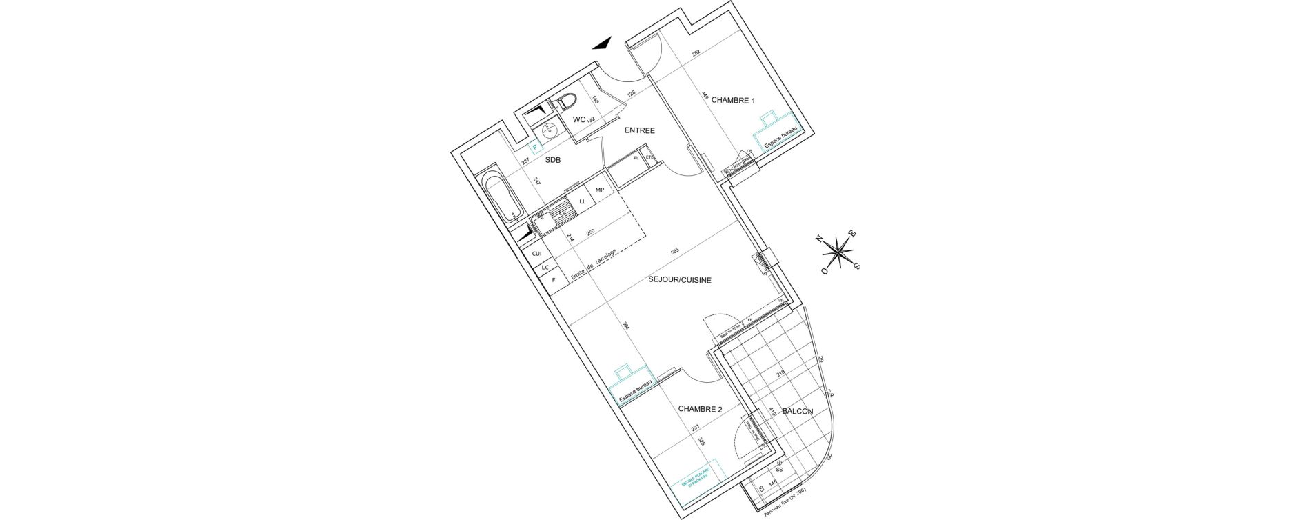 Appartement T3 de 65,32 m2 &agrave; Bezons Agriculture