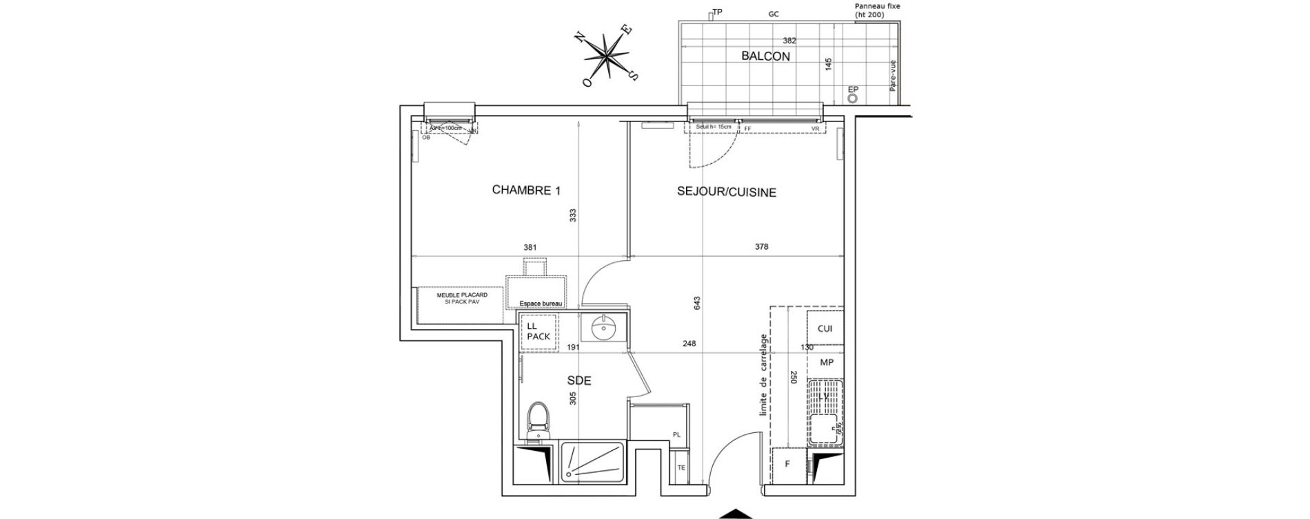 Appartement T2 de 41,41 m2 &agrave; Bezons Agriculture