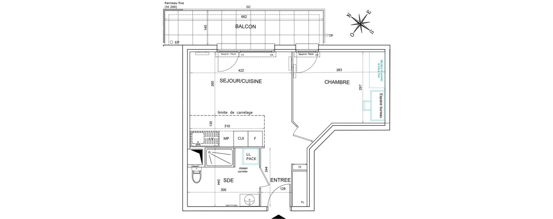 Appartement T2 de 40,57 m2 &agrave; Bezons Agriculture