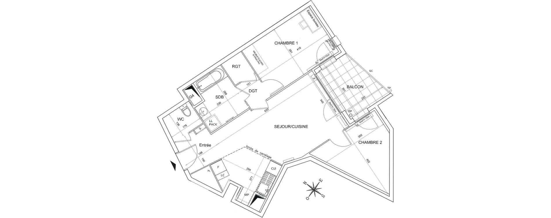 Appartement T3 de 61,00 m2 &agrave; Bezons Agriculture