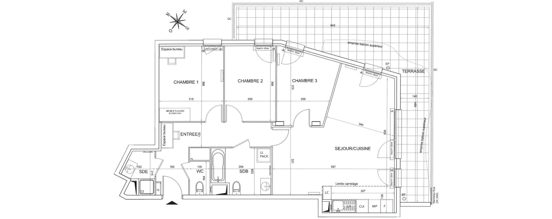 Appartement T4 de 82,28 m2 &agrave; Bezons Agriculture