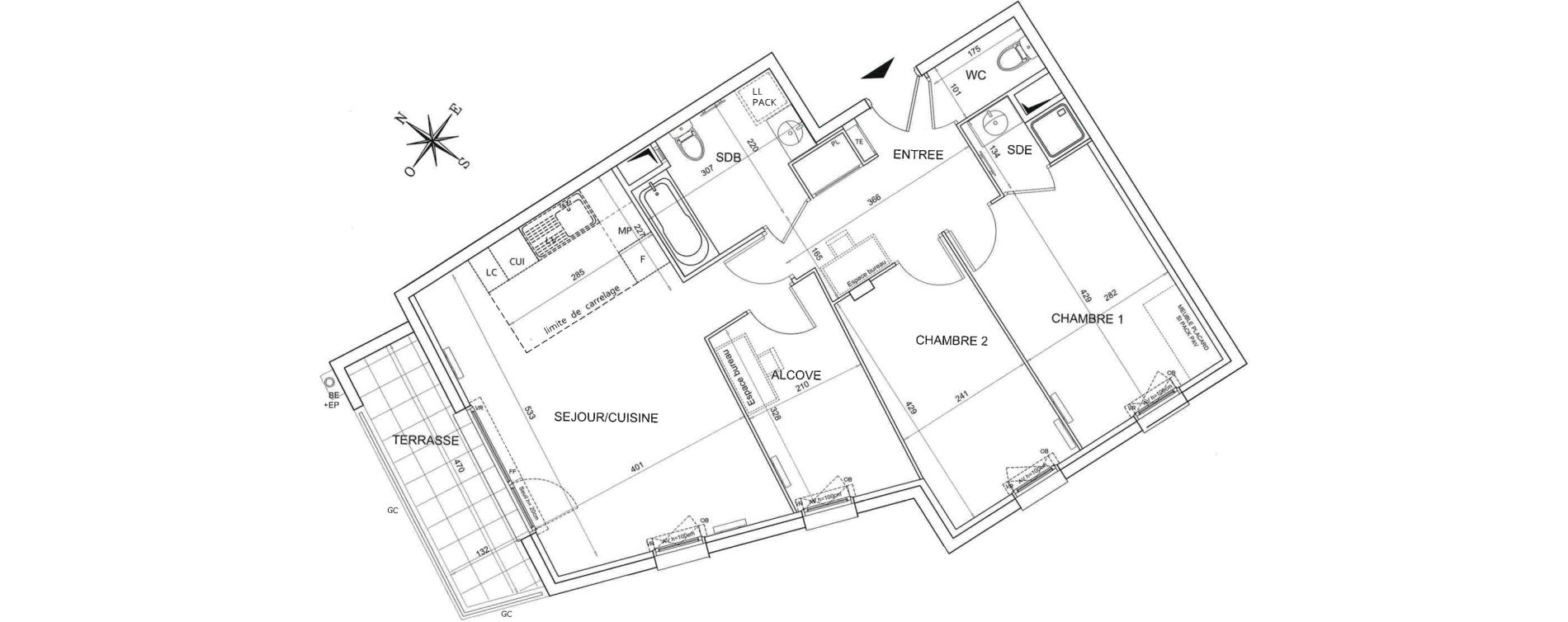 Appartement T3 de 72,49 m2 &agrave; Bezons Agriculture