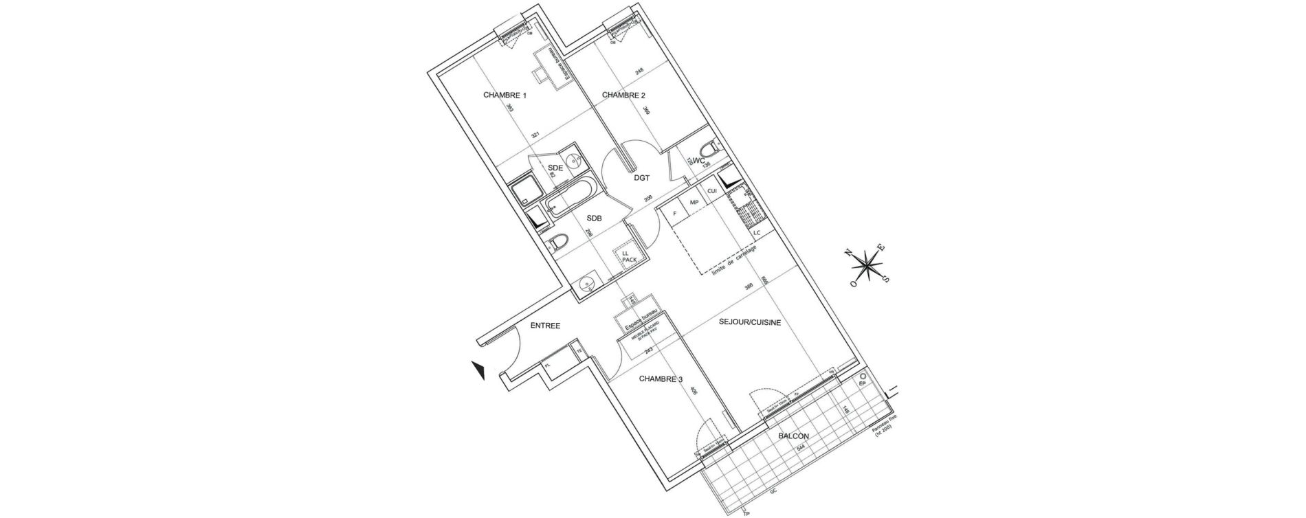 Appartement T4 de 76,38 m2 &agrave; Bezons Agriculture