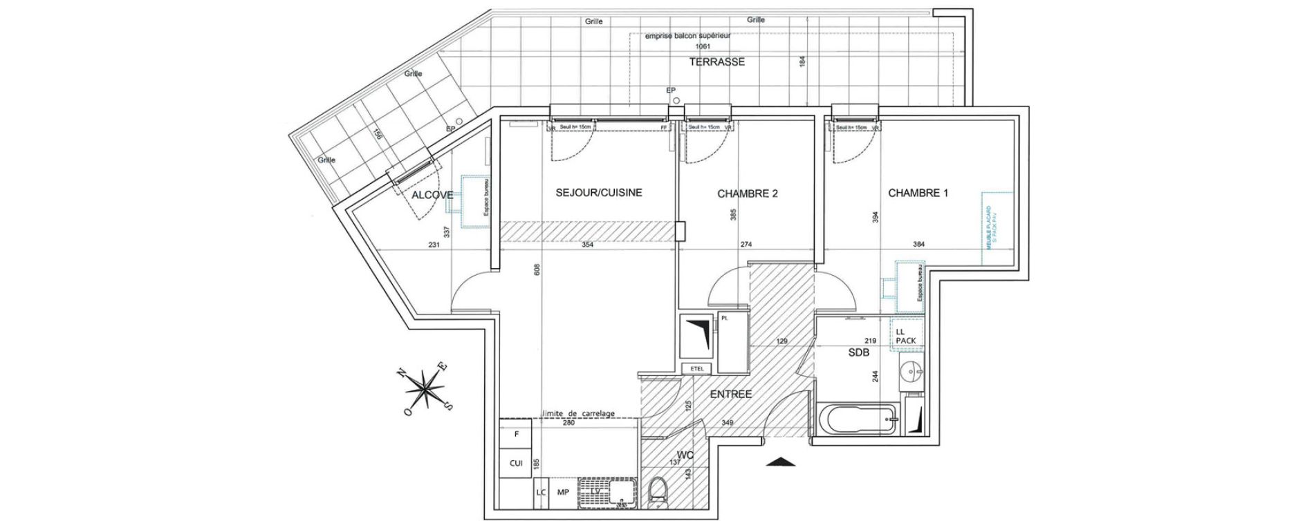 Appartement T3 de 71,15 m2 &agrave; Bezons Agriculture