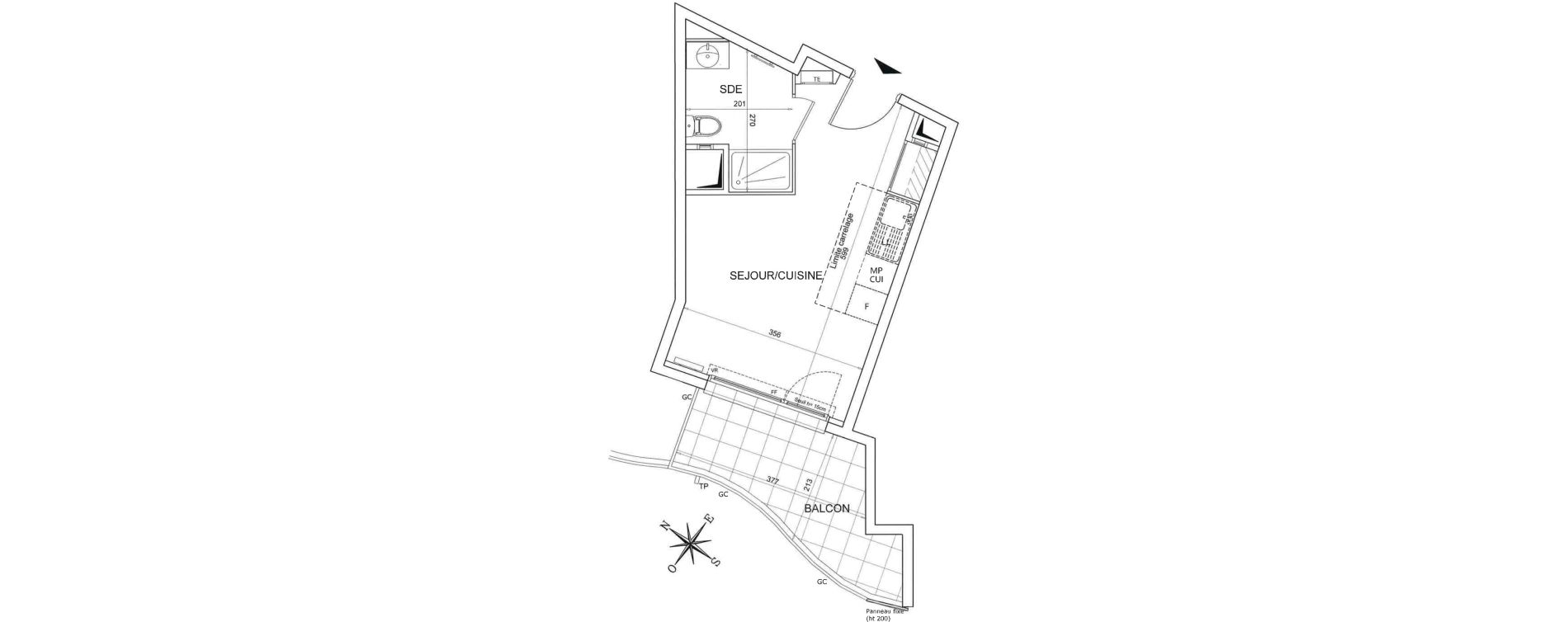 Appartement T1 de 23,87 m2 &agrave; Bezons Agriculture