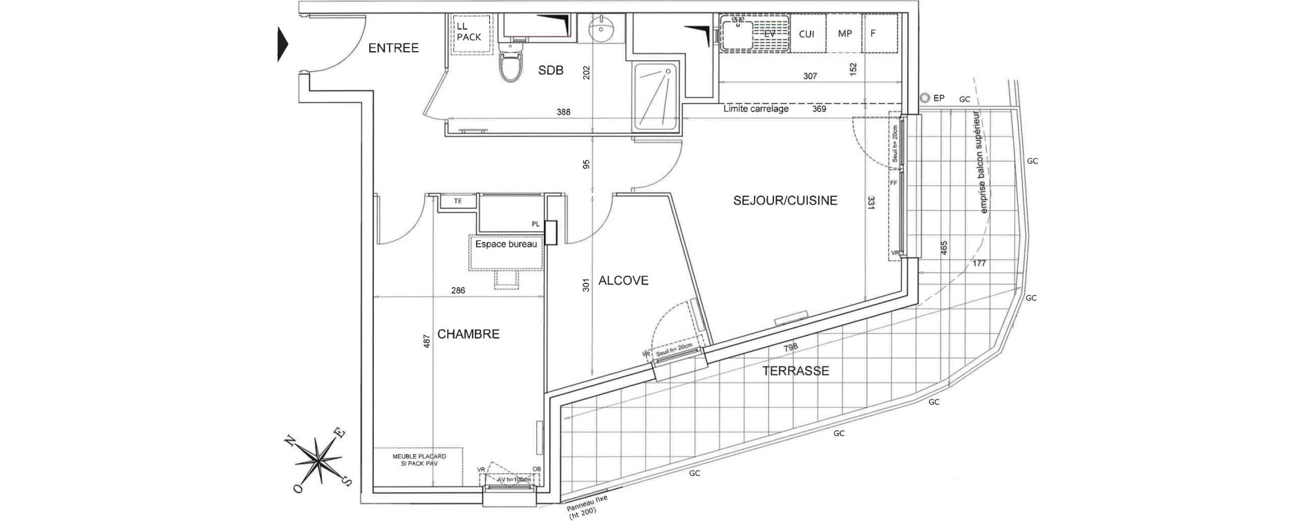Appartement T2 de 53,71 m2 &agrave; Bezons Agriculture