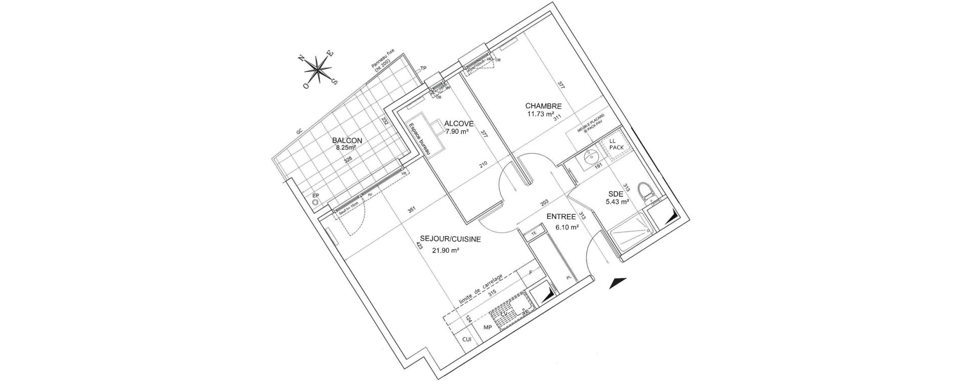 Appartement T2 de 53,06 m2 &agrave; Bezons Agriculture
