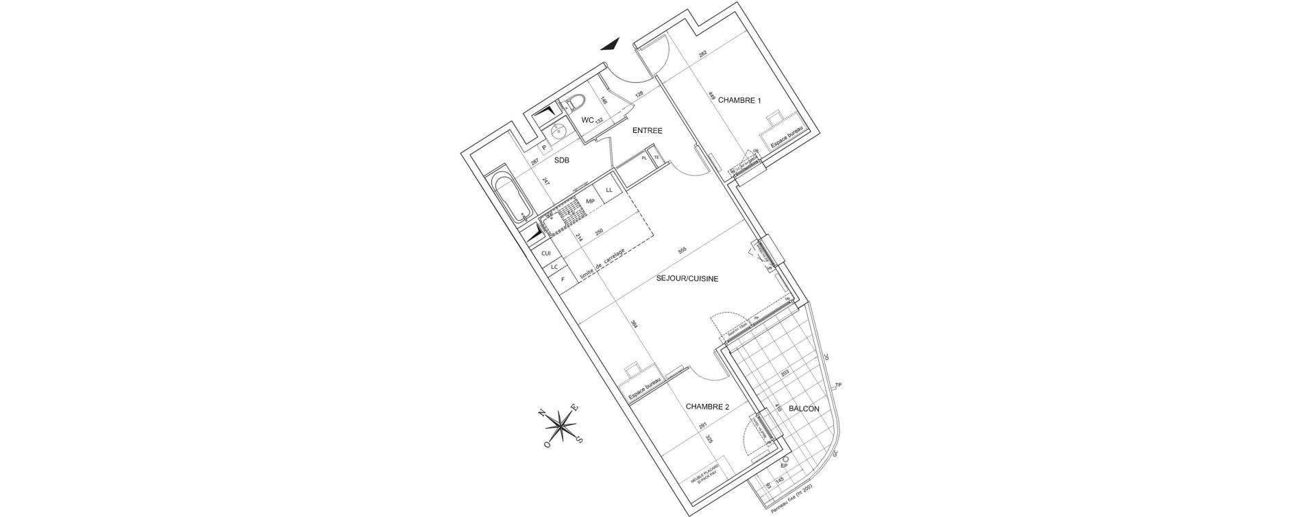 Appartement T3 de 65,32 m2 &agrave; Bezons Agriculture