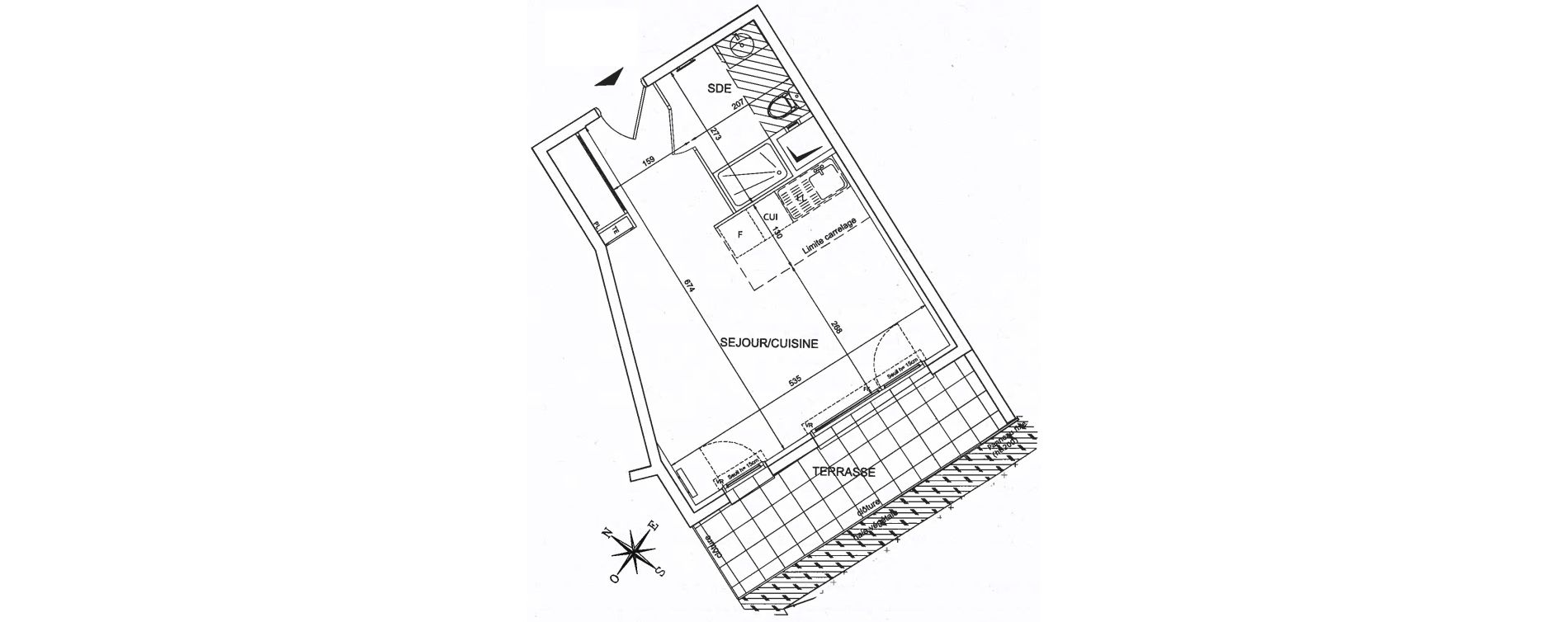 Appartement T1 de 31,24 m2 &agrave; Bezons Agriculture