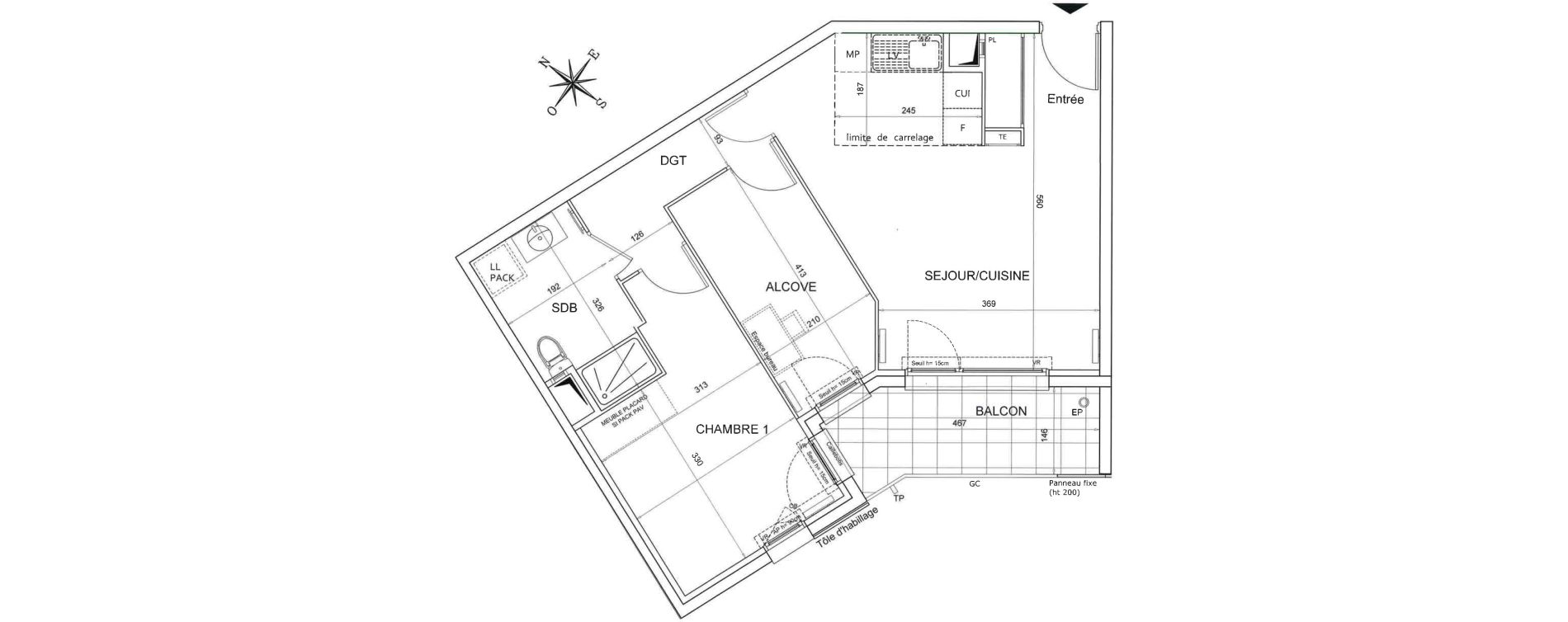 Appartement T2 de 55,84 m2 &agrave; Bezons Agriculture