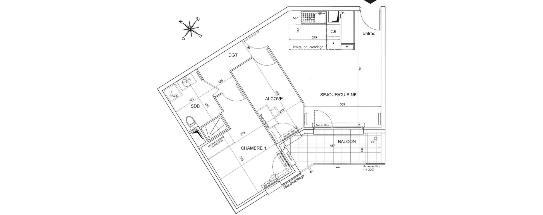 Appartement T2 de 55,84 m2 &agrave; Bezons Agriculture