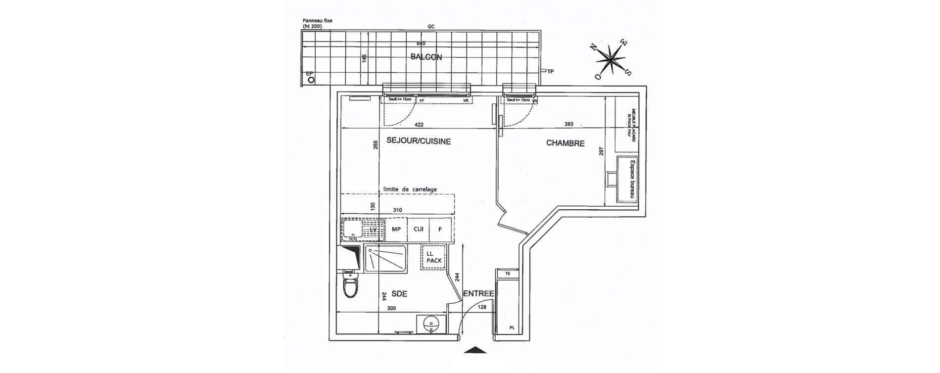 Appartement T2 de 40,57 m2 &agrave; Bezons Agriculture