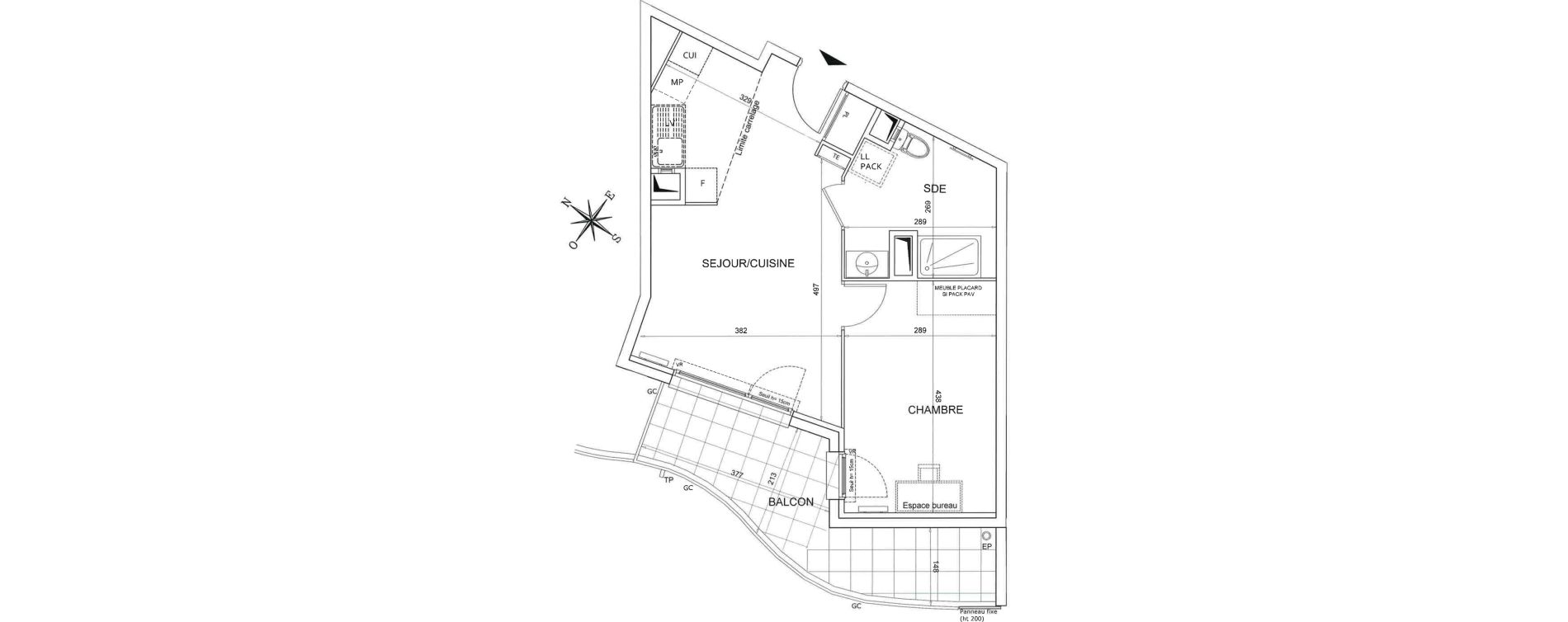 Appartement T2 de 42,36 m2 &agrave; Bezons Agriculture