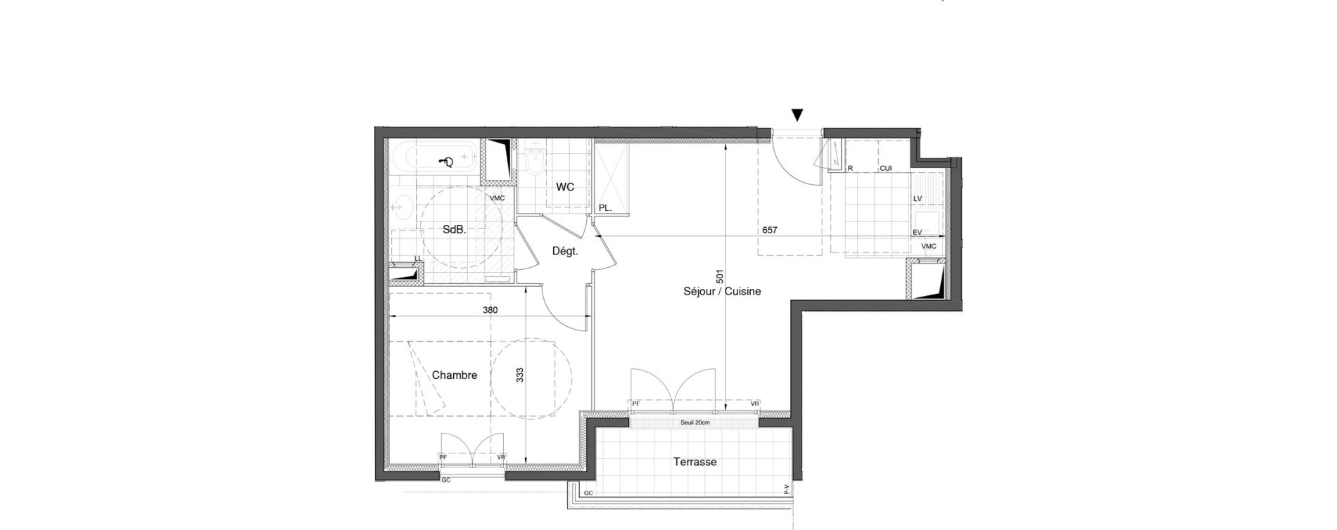 Appartement T2 de 47,82 m2 &agrave; Bezons Nouveau bezons