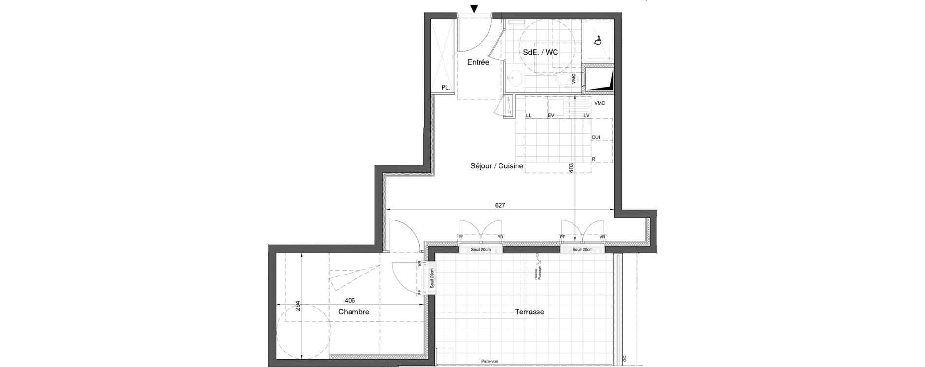 Appartement T2 de 43,91 m2 &agrave; Bezons Nouveau bezons