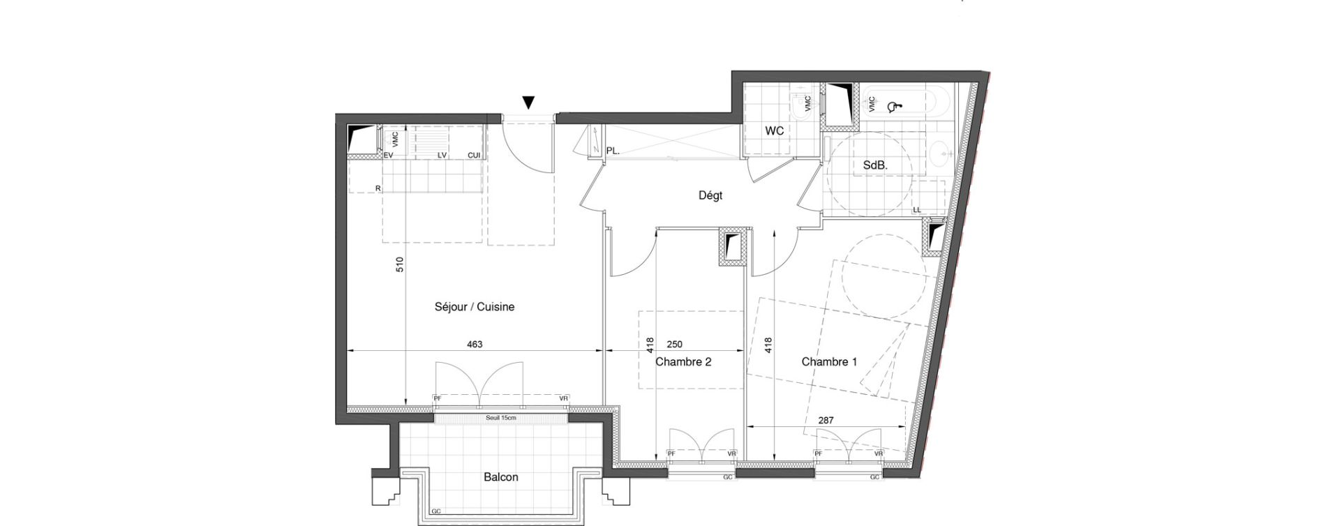 Appartement T3 de 59,96 m2 &agrave; Bezons Nouveau bezons