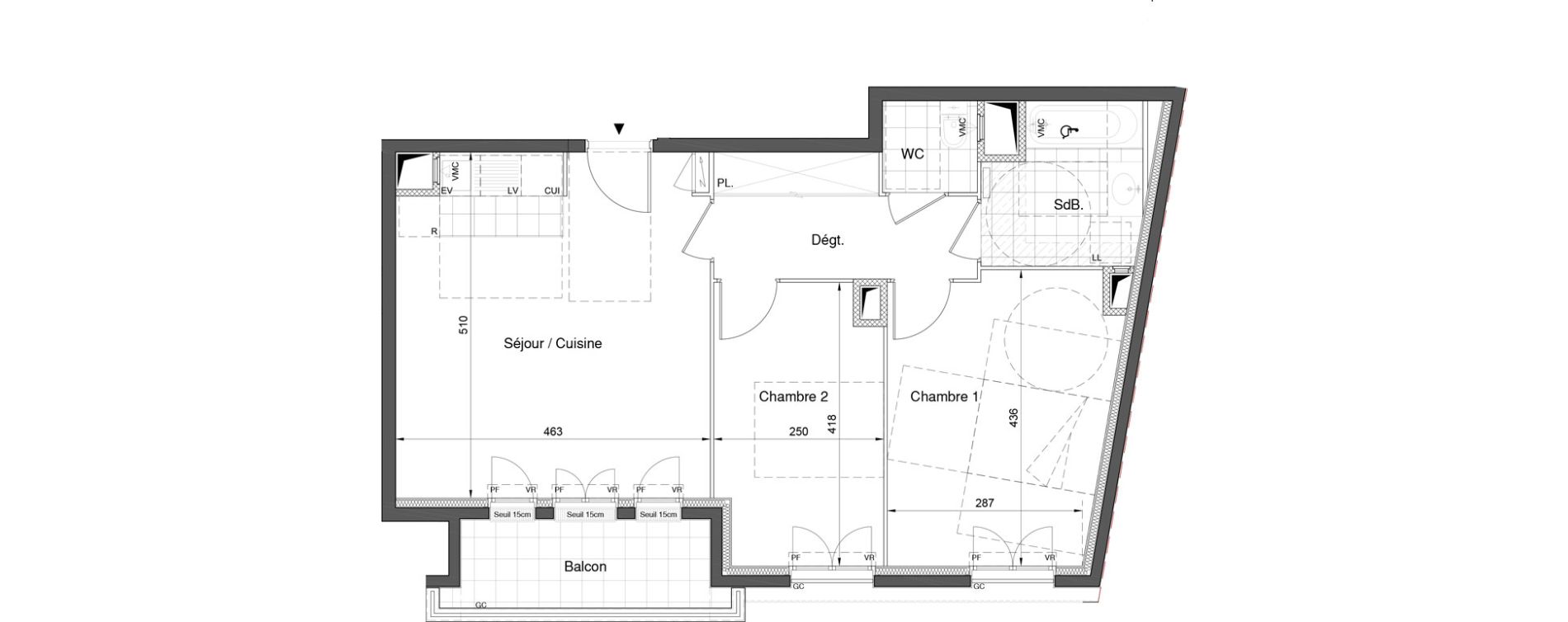 Appartement T3 de 59,96 m2 &agrave; Bezons Nouveau bezons