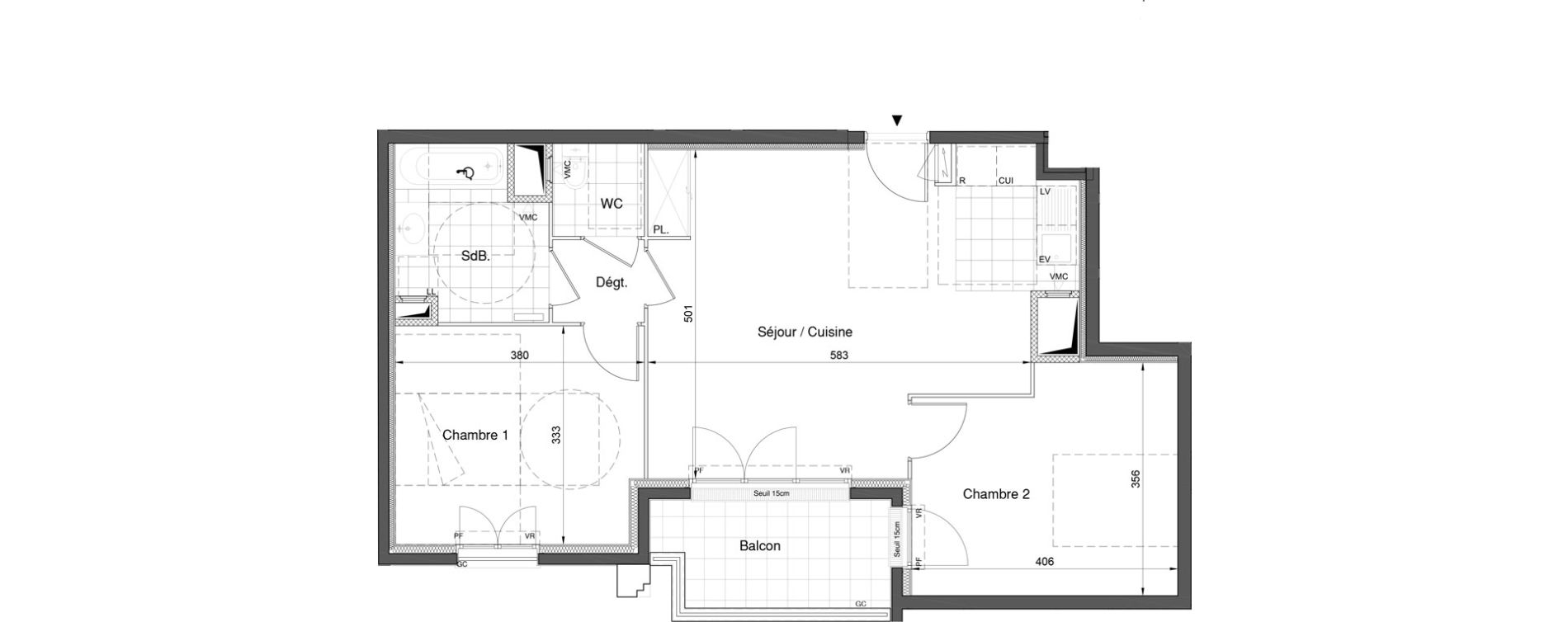 Appartement T3 de 63,31 m2 &agrave; Bezons Nouveau bezons