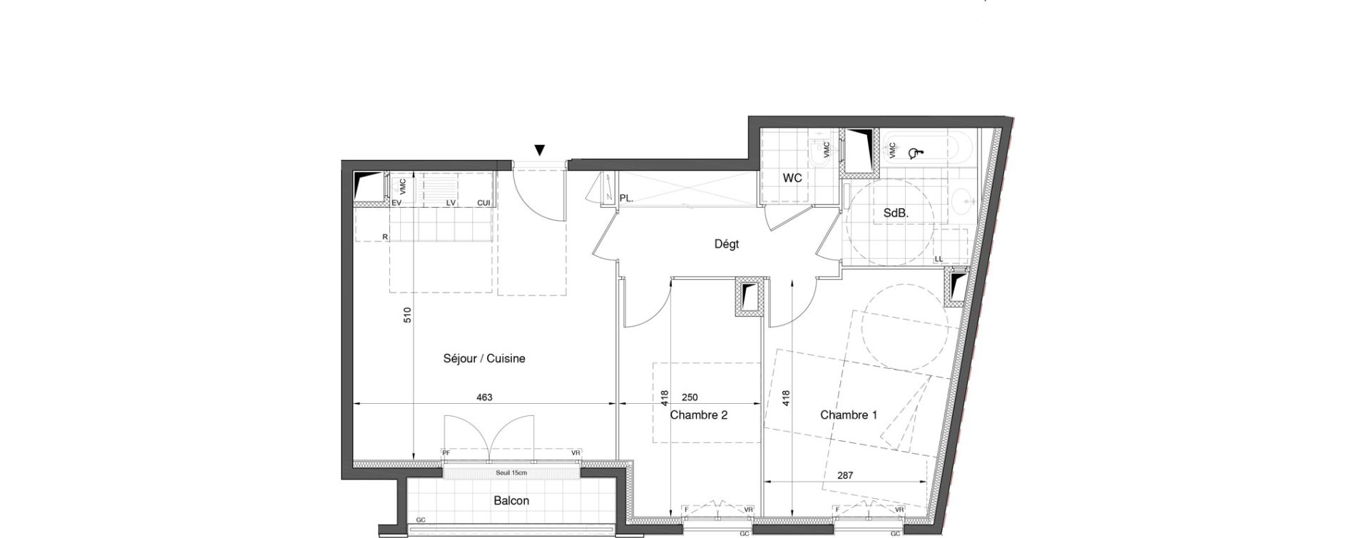 Appartement T3 de 59,96 m2 &agrave; Bezons Nouveau bezons