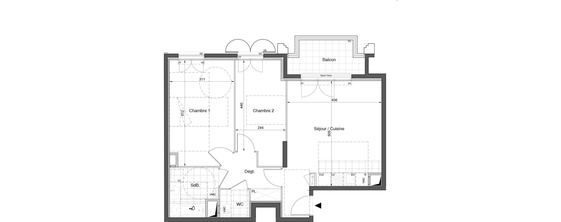 Appartement T3 de 63,53 m2 &agrave; Bezons Nouveau bezons