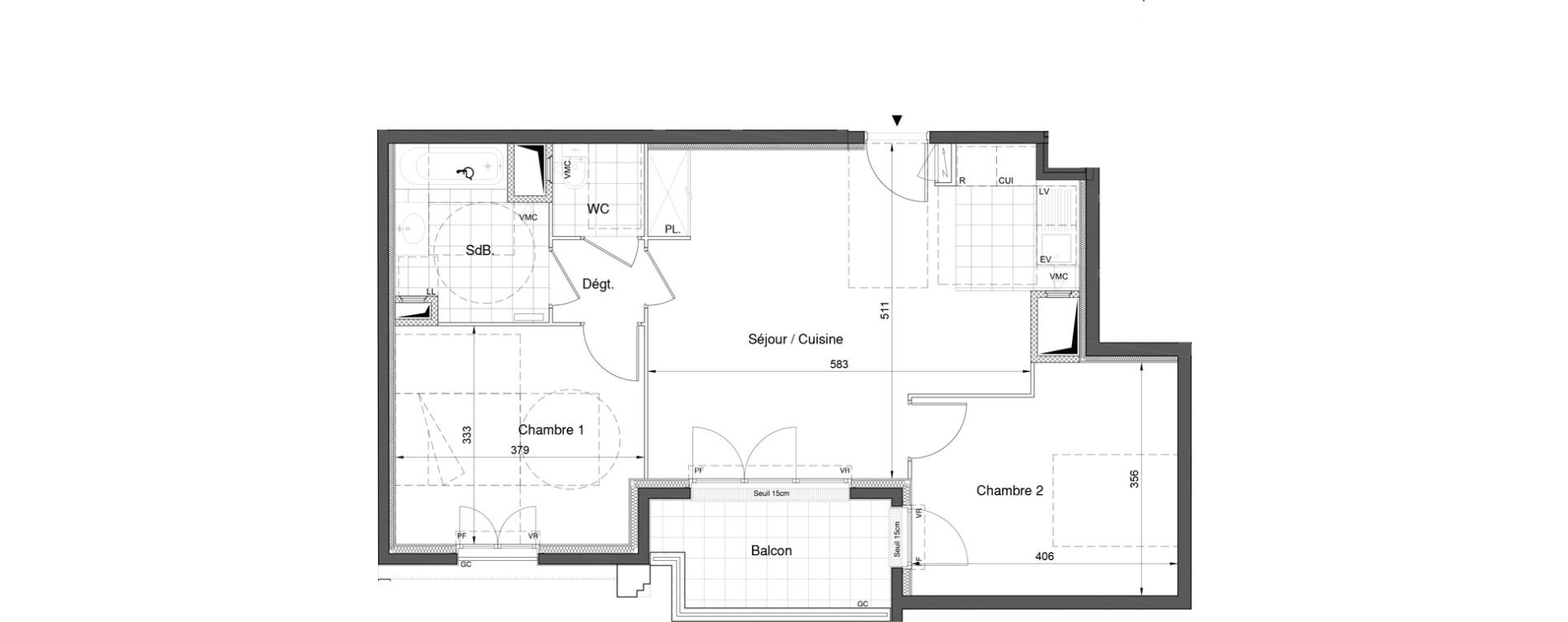 Appartement T3 de 63,31 m2 &agrave; Bezons Nouveau bezons