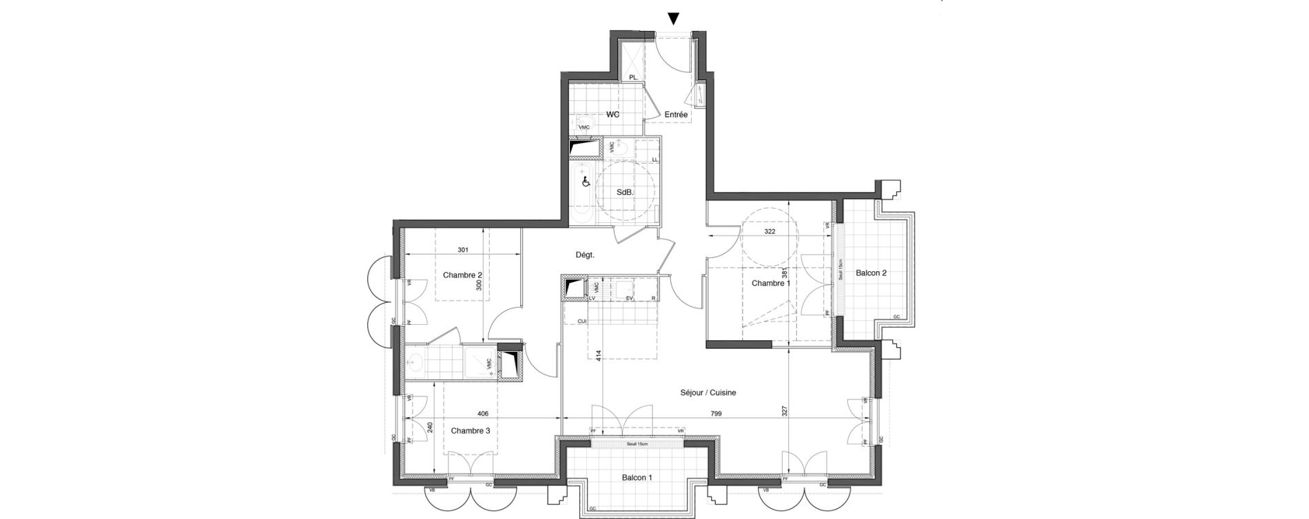 Appartement T4 de 84,04 m2 &agrave; Bezons Nouveau bezons