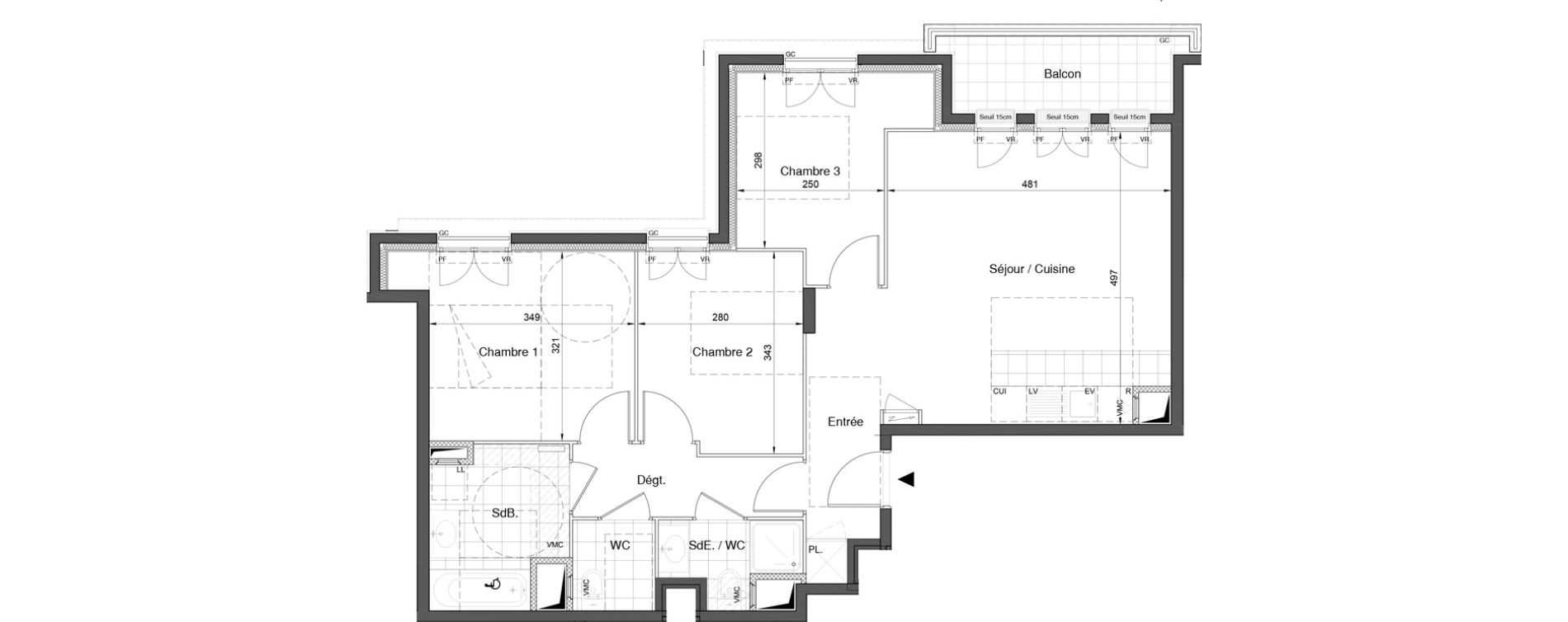 Appartement T4 de 74,68 m2 &agrave; Bezons Nouveau bezons